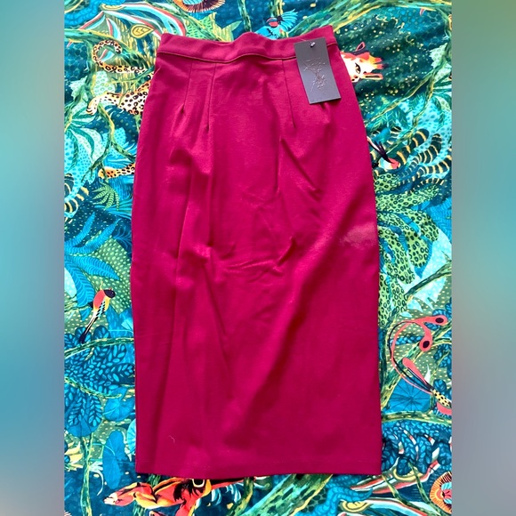Velvet Oxblood Goth Pencil Skirt SZ 14